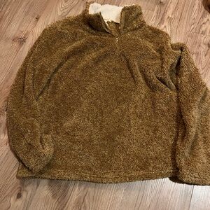 Cozy Brown Fleece Women's Sweater